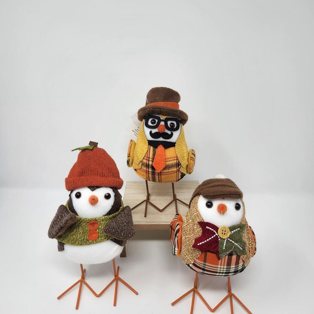 Walmart Fall Birds Set of 3